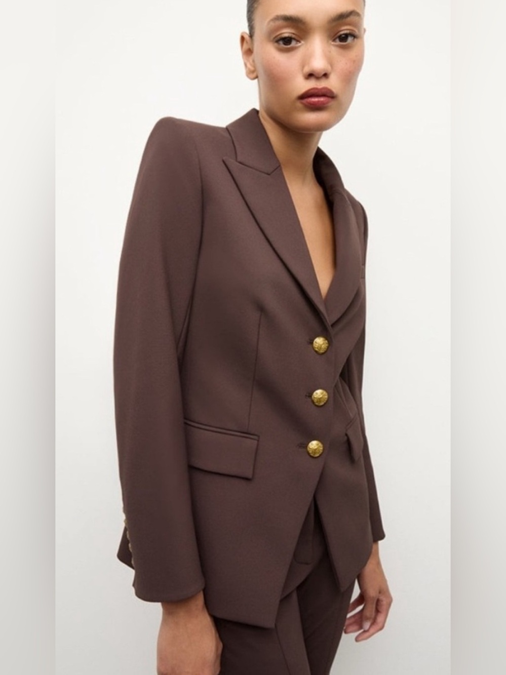Veronica Beard Orlane Dickey jacket dark chocolate
